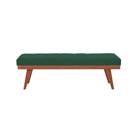 Puff Decorativo Recamier Madri - Tecido Verde Folha