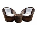 Ver imagem 1 de Conjunto Ibiza - 2 Poltronas + 1 Mesa Redonda - Duna Cru