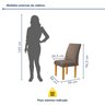 Conjunto Mesa Bella Ripada 120cm com Painel Espelhado Tampo Bella com Vidro 4 Cadeiras Canela - 10