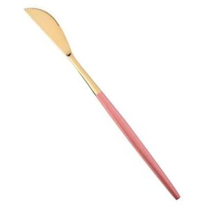 Faca Slim Rosa e Dourado Home Design 22 Cm