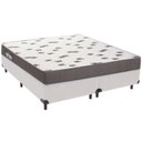 Ver imagem 1 de Cama Box Branco e Colchão Light Espuma D33 Queen Ortobom