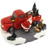 Estátua Natalina Musical Iluminada Papai Noel Camionete 20cm - 1