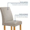 Ver imagem 6 de Conjunto Mesa Bella Ripada 120cm com Painel Espelhado Tampo Bella com Vidro 4 Cadeiras Canela