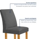 Ver imagem 6 de Conjunto Mesa Bella Ripada 120cm com Painel Espelhado Tampo Bella com Vidro 4 Cadeiras Canela