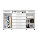 Ver imagem 4 de Cômoda Solteiro London c/ 2 Portas e 7 Gavetas Branco - Demóbile