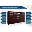 Ver imagem 2 de Cômoda Solteiro London c/ 2 Portas e 7 Gavetas Branco - Demóbile