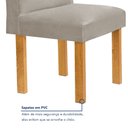 Ver imagem 7 de Conjunto Mesa Bella Ripada 120cm com Painel Espelhado Tampo Bella com Vidro 4 Cadeiras Canela