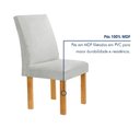 Ver imagem 5 de Conjunto Mesa Bella Ripada 120cm com Painel Espelhado Tampo Bella com Vidro 4 Cadeiras Canela