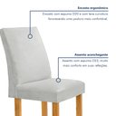 Ver imagem 6 de Conjunto Mesa Bella Ripada 120cm com Painel Espelhado Tampo Bella com Vidro 4 Cadeiras Canela