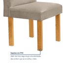 Ver imagem 7 de Conjunto Mesa Bella Ripada 120cm com Painel Espelhado Tampo Bella com Vidro 4 Cadeiras Canela