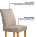 Ver imagem 6 de Conjunto Mesa Bella Ripada 120cm com Painel Espelhado Tampo Bella com Vidro 4 Cadeiras Canela