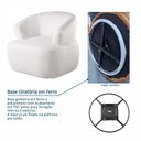 Ver imagem 5 de Poltrona Orgânica Base Giratória e Estofada Zoe Yescasa Bege Off White