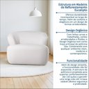 Ver imagem 6 de Poltrona Orgânica Base Giratória e Estofada Zoe Yescasa Bege Off White