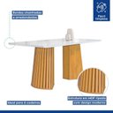 Ver imagem 5 de Conjunto Mesa Stella Ripada 170cm com 6 Cadeiras Stella Tampo Smart Plus com Vidro