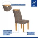 Ver mais imagens de Conjunto Sala de Jantar Mesa 6 Cadeiras Vidro Ripado Stella Cinamomo/Off White/Veludo Bege Escuro