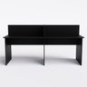 Baia de Trabalho 4 Lugares 180x120cm Cor:preto - 2