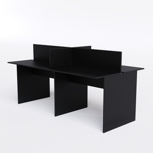 Baia de Trabalho 4 Lugares 180x120cm Cor:preto