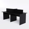 Baia de Trabalho 4 Lugares 180x120cm Cor:preto - 1