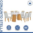 Ver imagem 3 de Conjunto Mesa Stella Ripada 170cm com 6 Cadeiras Stella Tampo Smart Plus com Vidro