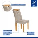 Ver mais imagens de Conjunto Mesa Stella Ripada 170cm com 6 Cadeiras Stella Tampo Smart Plus com Vidro