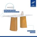Ver imagem 4 de Conjunto Mesa Stella Ripada 170cm com 6 Cadeiras Stella Tampo Smart Plus com Vidro