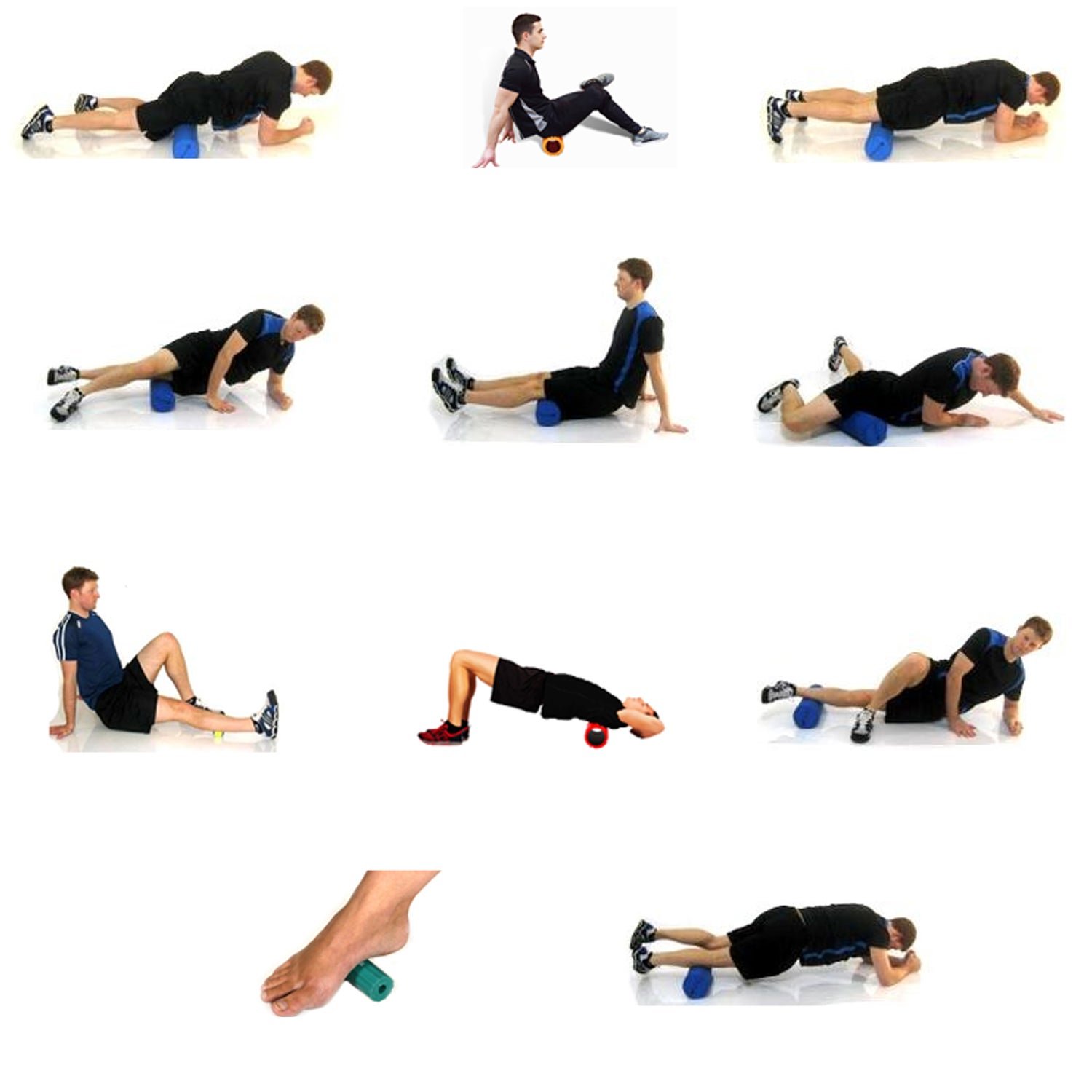 Rolo Massagem Foam Roller Liberação Miofascial Crossfit Yoga Pilates Laranja - 5