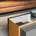 Ver imagem 3 de Mesa de Centro com Espelho Milão - Cinza Perolizado/Tauari