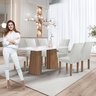 Conjunto Mesa Stella Ripada 170cm com 6 Cadeiras Canela Tampo Smart Plus com Vidro - 11