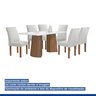Conjunto Mesa Stella Ripada 170cm com 6 Cadeiras Canela Tampo Smart Plus com Vidro - 16