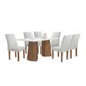 Conjunto Mesa Stella Ripada 170cm com 6 Cadeiras Canela Tampo Smart Plus com Vidro - 15
