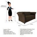Ver imagem 7 de Sofá Recamier Divã Chesterfield 175cm Sofia Linho Marrom Capitonê- Mabe Magazine
