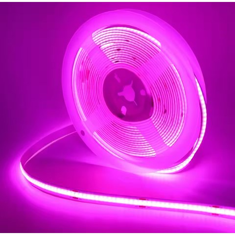 Fita Led Cob Rosa 10w 360 Led’s 12v Ip44 5 Metros