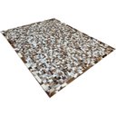 Ver imagem 2 de Tapete de couro castanho malhado 2,00x2,50 c/ borda pç 5x5cm
