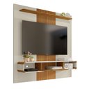 Ver imagem 3 de Painel para TV com Porta Damadine Off White Cinamomo Pintura 3D Ripada