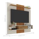 Ver imagem 2 de Painel para TV com Porta Damadine Off White Cinamomo Pintura 3D Ripada