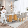 Conjunto Mesa Stella Ripada 170cm com 6 Cadeiras Canela Tampo Smart Plus com Vidro - 11