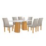Conjunto Mesa Stella Ripada 170cm com 6 Cadeiras Canela Tampo Smart Plus com Vidro - 15