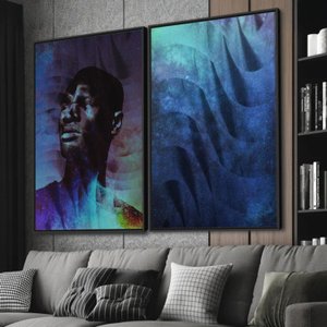 Quadro Decorativo Abstrato Duo Homem do Universo