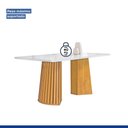 Ver imagem 5 de Conjunto Mesa Stella Ripada 170cm com 6 Cadeiras Canela Tampo Smart Plus com Vidro