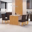 Ver imagem 1 de Conjunto Mesa Bella Ripada 120cm com 4 Cadeiras Canela Tampo Bella com Vidro