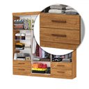 Ver imagem 5 de Guarda-roupa Casal Genova 6 Portas 4 Gavetas com Espelho Cinamomo - Carioca Móveis