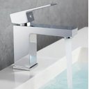 Ver imagem 1 de Torneira Monocomando Cascata Banheiro Baixa Luxo 7127 Prata Luuk Young