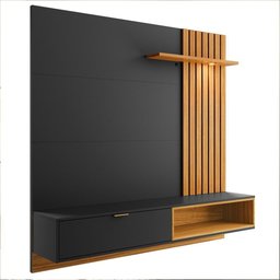 Painel Para Tv Até 65" 180cm Preto Fosco/Milano - 1