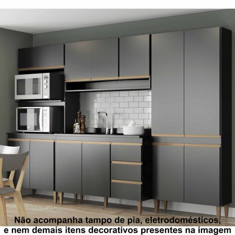 Conjunto Armários de Cozinha Modulada 4 Peças 2,80m Cj30-023 Semplicitá Móveis