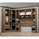 Ver imagem 2 de Guarda Roupa Dormitório Modulado Veneza Casal Queen 1,58 m Canto Luciane M06:Cinza Supremo