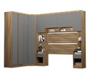 Ver imagem 4 de Guarda Roupa Dormitório Modulado Veneza Casal Queen 1,58 m Canto Luciane M06:Cinza Supremo