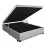 Cama Box Baú Casal Cinza King Suede 138x188x41 - 1