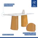 Ver imagem 4 de Conjunto Mesa Stella Ripada 120cm com 4 Cadeiras Stella Tampo Smart Plus com Vidro