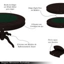 Ver imagem 3 de Mesa de Jogos Carteado 6 Lugares Bellagio com Gavetas e Tampo Reversível Base Estrela com Tecido Tab