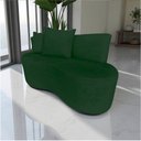 Ver imagem 1 de Namoradeira Sofá 2 Lugares Yara Orgânica Suede Verde